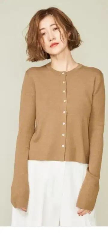 [ 새상품급 ] 완판템! cont 캐시미어 실크 가디건 베이지