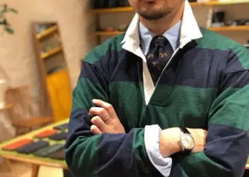 [레어] Drake's 라거 셔츠 그린 M