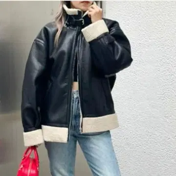 EVRIS 블랙 컬러 블루종 아우터 free 사이즈