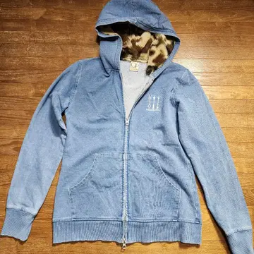 오션 퍼시픽 OCEAN PACIFIC 풀 집업 데님 후드티 M