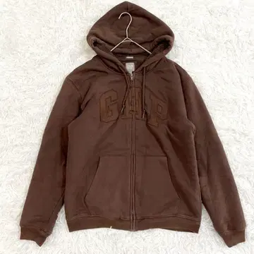 GAP 갭 풀 집업 후드티 보아 안감 브라운 후드 S 두꺼운 원단
