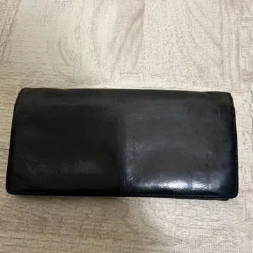 블랙 가죽 장지갑
