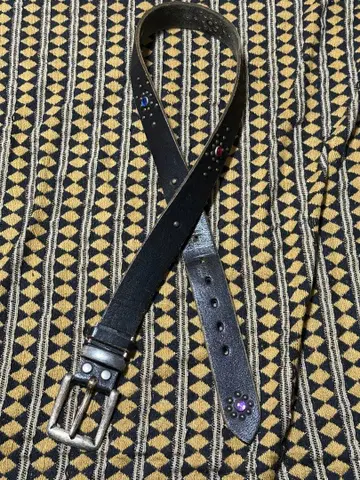 리얼 가죽 스터드 벨트 아메카지