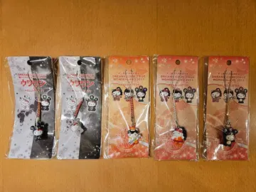 도리컴 헬로키티 콜라보 키링 끈달린 열쇠고리 5개 세트