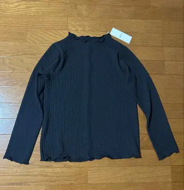 택 포함 새상품/컴시즘/하이넥 긴팔 티셔츠/블랙/11호