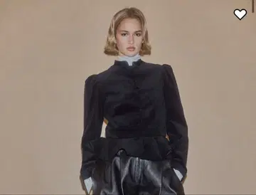 H&M 벨벳 페플럼 자켓