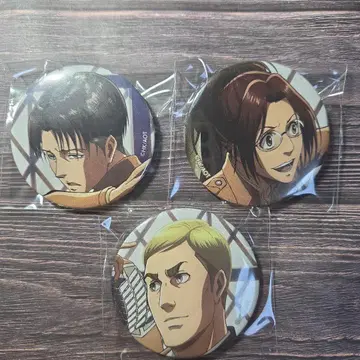 진격의 거인 무빅 캔뱃지 세트 한지 리바이 병장 엘빈 단장