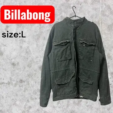 Billabong 체크 무늬 밀리터리 자켓 L