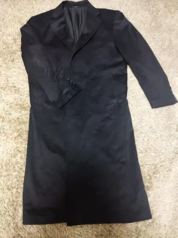 [ 캐시미어 100% ] 체스터 코트 롱 기장 다크 그레이