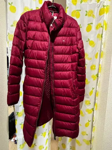 타미힐피거 진스 다운 자켓 버건디