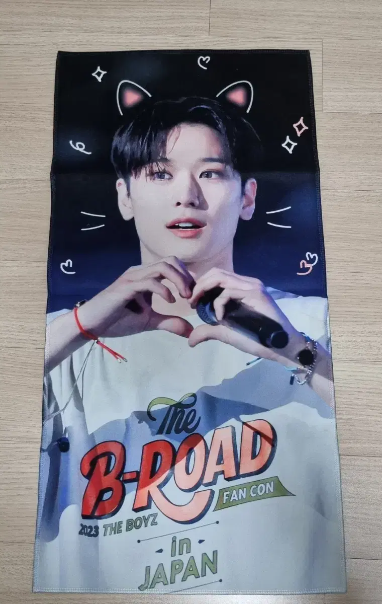 The Boyz JuYeon slogan cheering cat