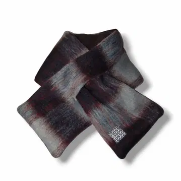 샤기 타탄 체크 x 플리스 티펫 머플러