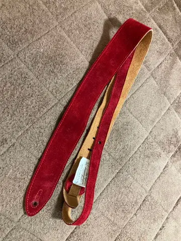 빨간색 스웨이드 기타 스트랩
