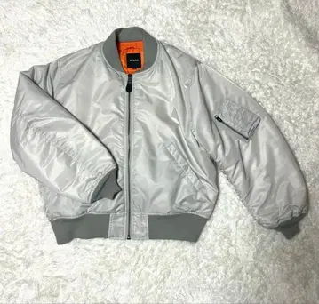BEAMS MA-1 자켓 실버 M 사이즈
