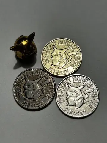 포켓몬 배틀 코인 피카츄 3장 세트 + 덤