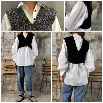 HYKE 하이크 [컨디션 최상] 니트 뷔스티에 베스트 울 스웨터