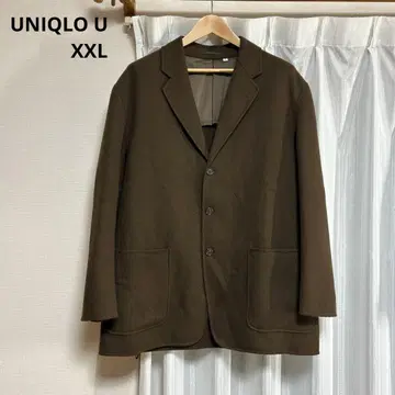 유니클로 U 울 블렌드 테일러드 재킷 다크 브라운 XXL