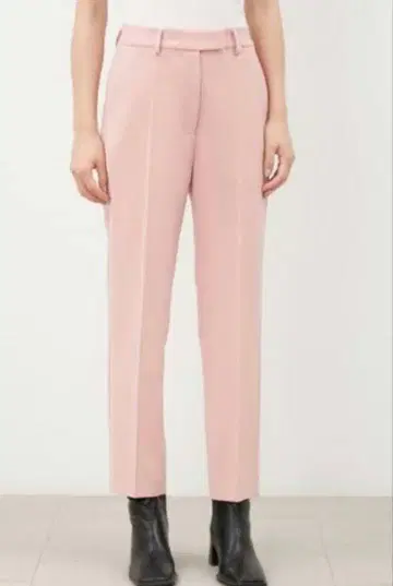 핑크 슬랙스 벨트 루프 포함