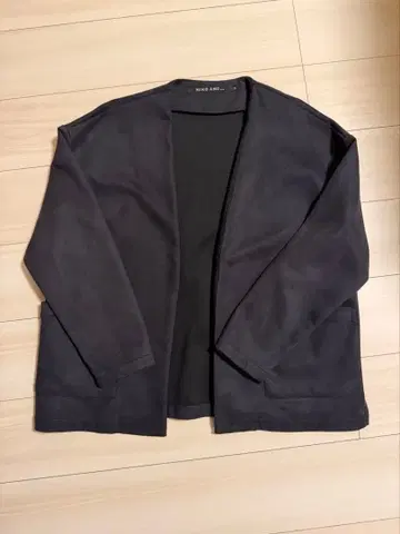 노카라 자켓과 팬츠 세트 블랙