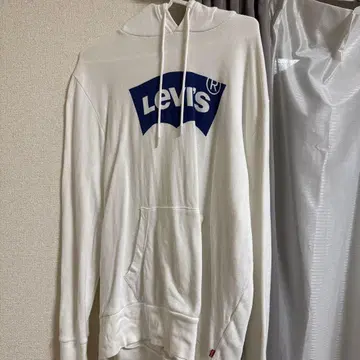 Levi's 로고 후드티 화이트