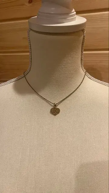 하트형 펜던트 목걸이 골드 컬러 R