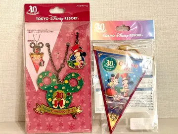 [ 미사용 새상품 ] 디즈니랜드 40주년 가랜드 백참 크리스마스