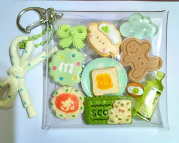 가챠 파우치 양 진저맨 휘핑 리본 토스트 플레이트