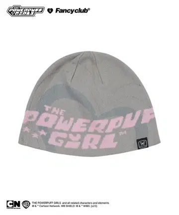 파워퍼프걸 니트 모자 그레이 비니