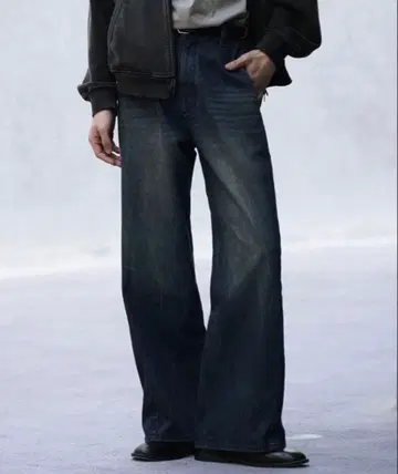 WYM LIDNM CURVED FLARE 데님 슬랙스 M 사이즈