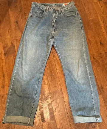 BIG JOHN 라이트 블루 스트레이트 데님 팬츠