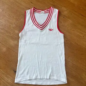 adidas 탱크탑 서독제 화이트/레드 사이즈 40