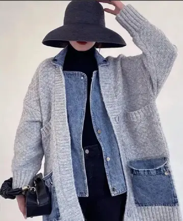 니트 도킹 라이더 니트 가디건