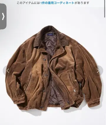 NAUTICA 노티카 페이드 워시드 패딩 코듀로이 블루종