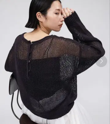 Babylone 마 린넨 니트 스웨터 프리 사이즈