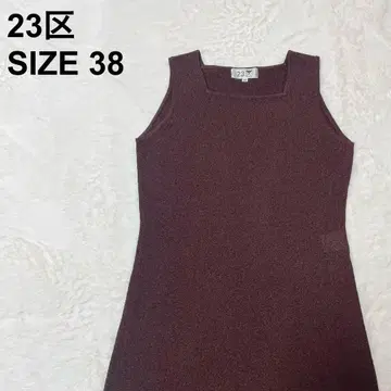 23구 썸머 니트 원피스 슬리브리스 무릎 기장 (1115)