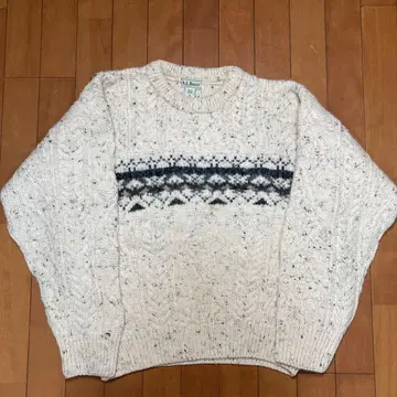 70s 80s L.L.Bean 니트 스웨터 울 아일랜드제