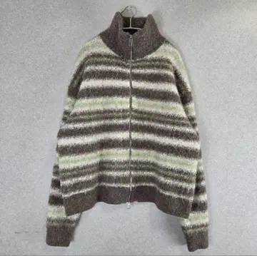 완판템 ZARA 텍스처 스트라이프 가디건 니트