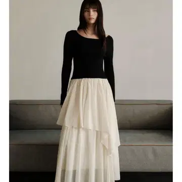 frayid 니트 도킹 원피스 BLK 사이즈 0