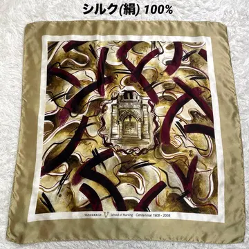 실크 100% 밴더빌트 대학교 100주년 기념 대형 실크 스카프 크로스