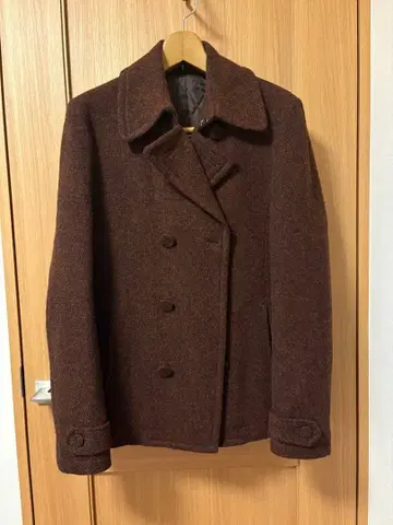 STUDIOUS 영국 MOON사 원단 충전솜 트위드 P코트