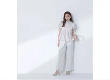 트윌 투 턱 와이드 팬츠 내추럴 뷰티 베이직 아이보리