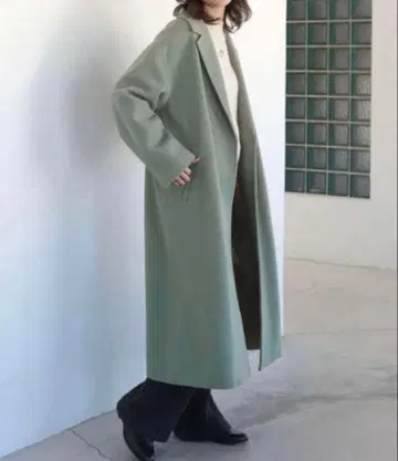 SLOBE IENA 슬로브 이에나 롱 체스터 코트 그린