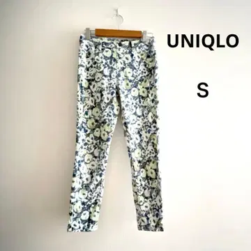 [ 새상품급 ] UNIQLO 꽃무늬 스키니 팬츠 S 올 패턴 스트레치