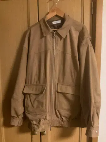 거의 새상품 PAGEBOY 페이크 스웨이드 블루종 가죽 자켓