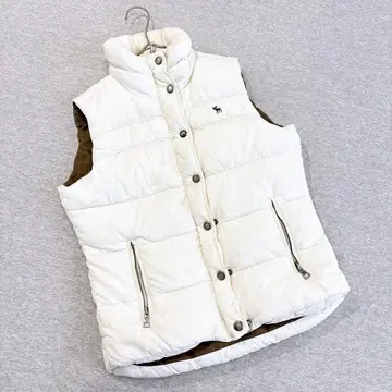 아베크롬비 앤 피치 다운 베스트 M 사이즈 화이트