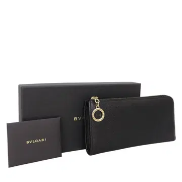 정품 새상품급 불가리 불가리 불가리 서클 가죽 L자형 지퍼 장지갑