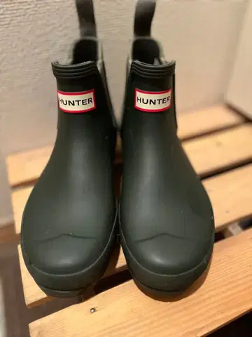 헌터 레인부츠 올리브 23cm