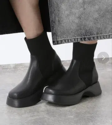 [ 미사용 새상품 ] JEANASIS 니트 고어 사이드 고어 부츠