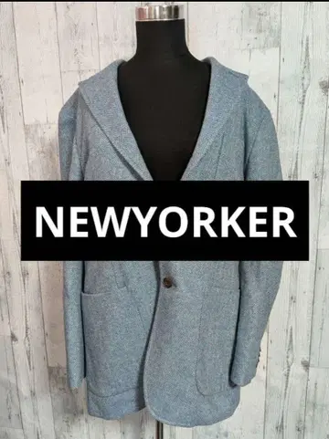 NEWYORKER 파랑 울 테일러드 자켓 L
