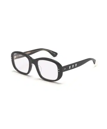 MASU x BLANC OVAL SHAPE SUNGLASSES BLACK